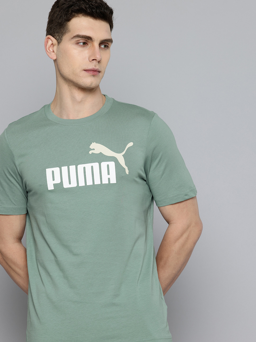 Puma Two Color No. 1 Brand Logo Pure Cotton T-shirt