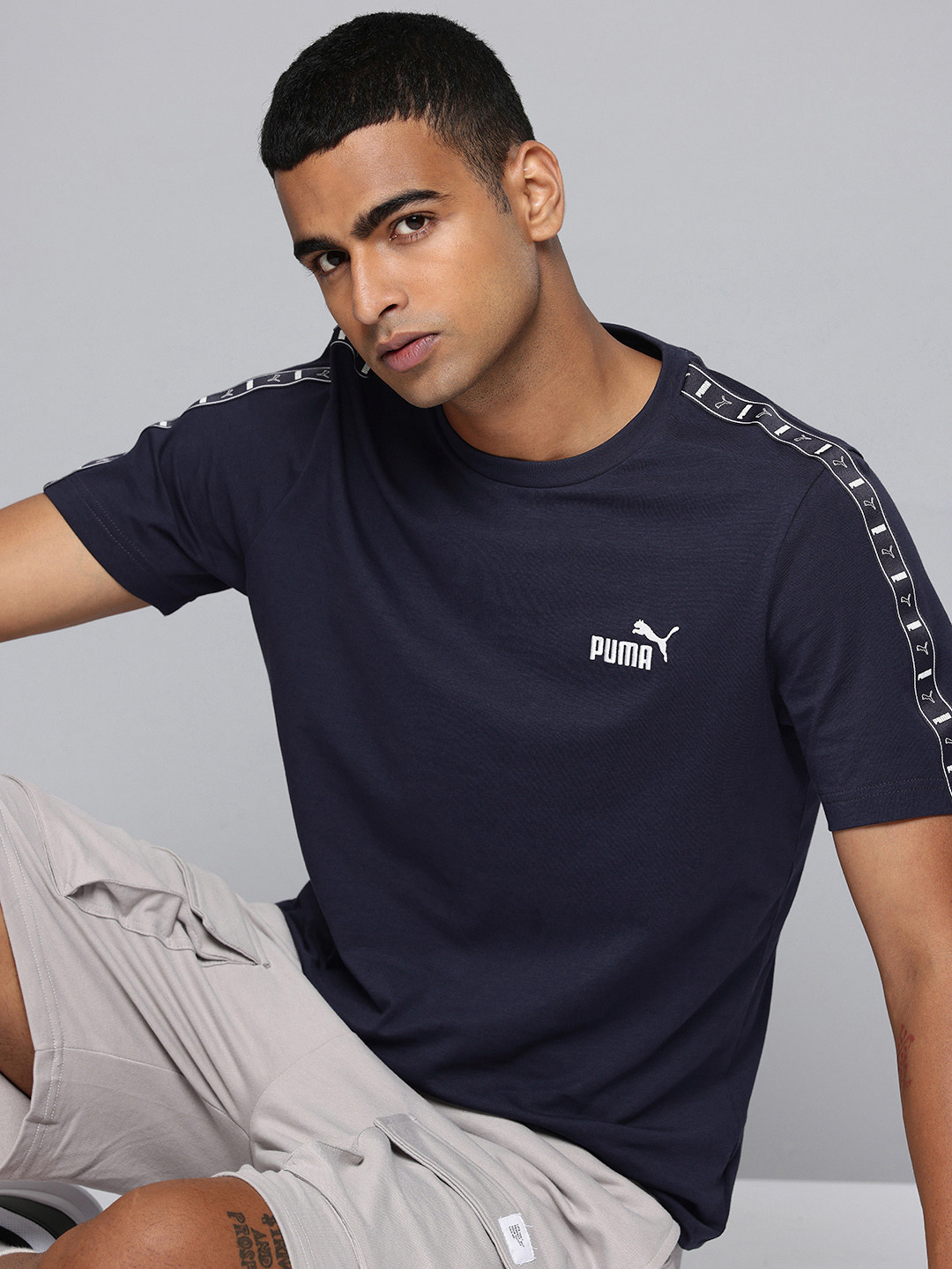 Puma Shoulder Tape Pure Cotton T-shirt