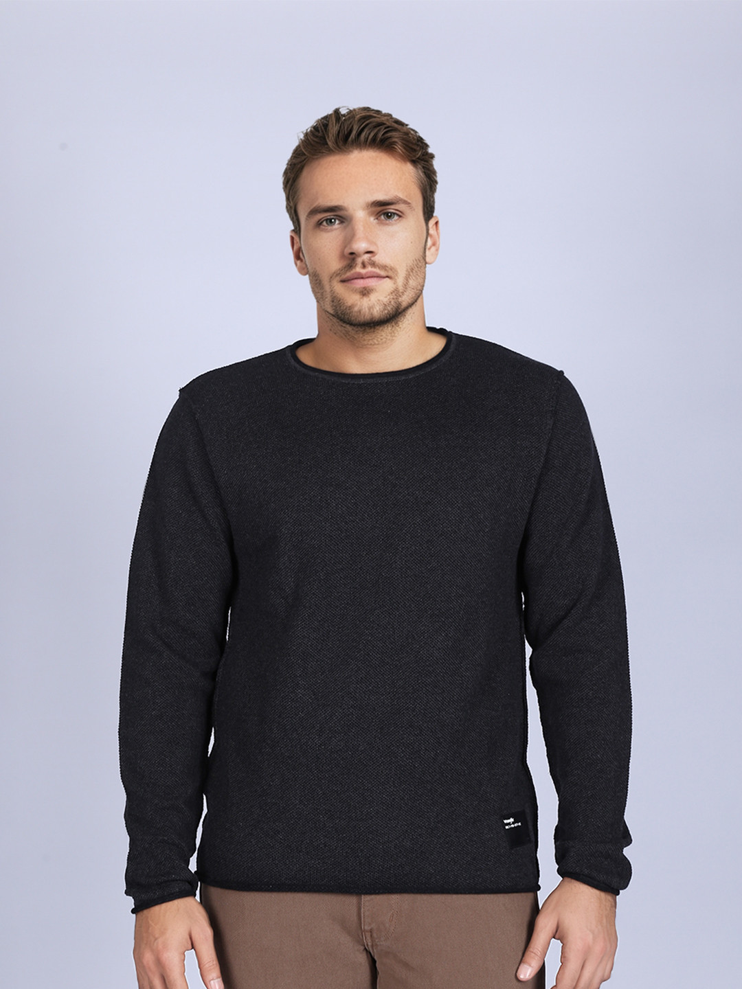 Wrangler Men Solid Regular Fit Sweater