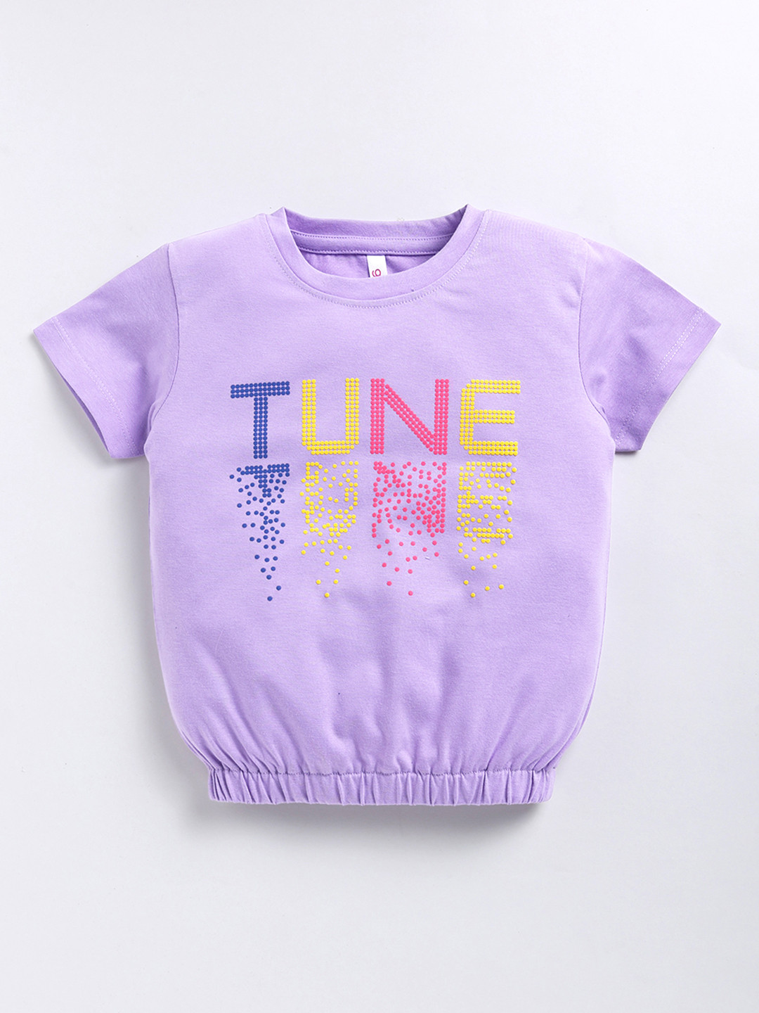 Ginie Girls Typography Printed Round Neck Top