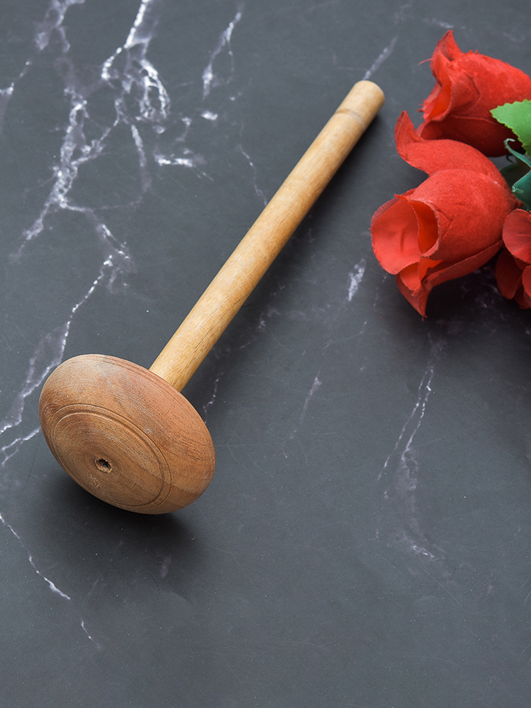 oggn Brown Textured Natural Acacia Wood Mathni