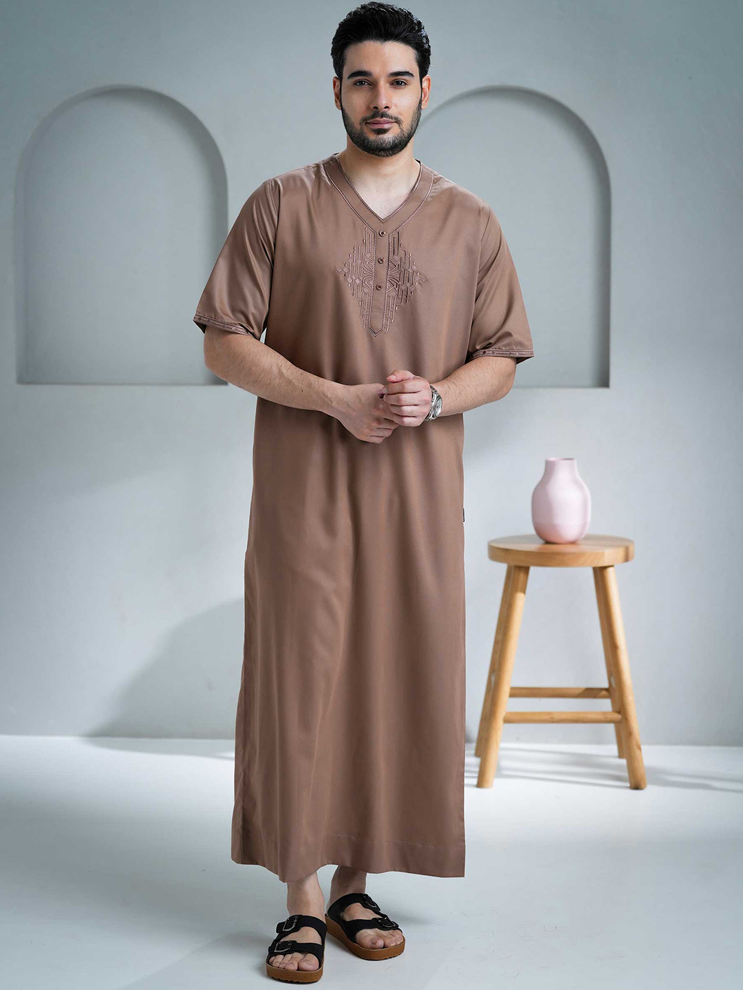 MASHROO Nubel Men Half Sleeve Thobe