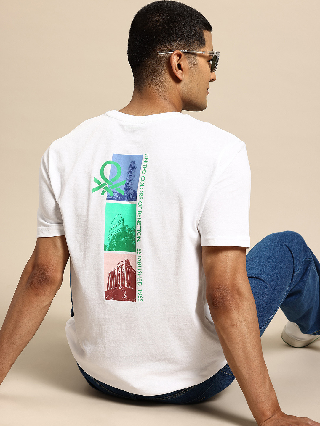 United Colors of Benetton Relaxed Fit Photographic Print T-shirt