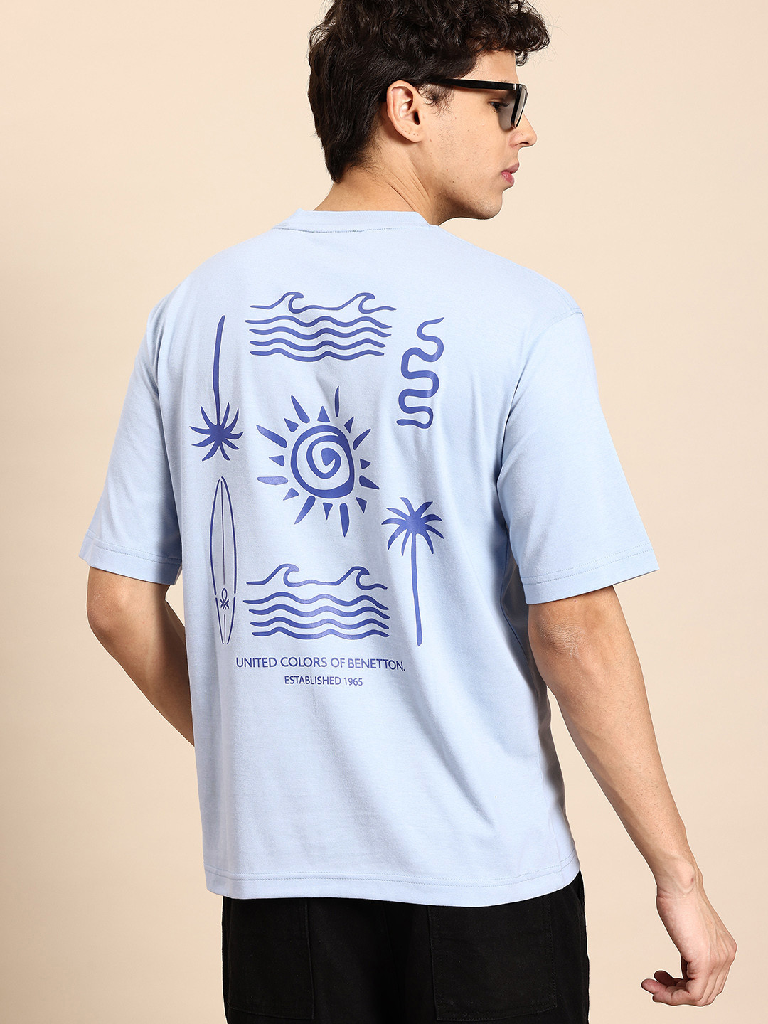 United Colors of Benetton Printed Relaxed Oversized T-shirt