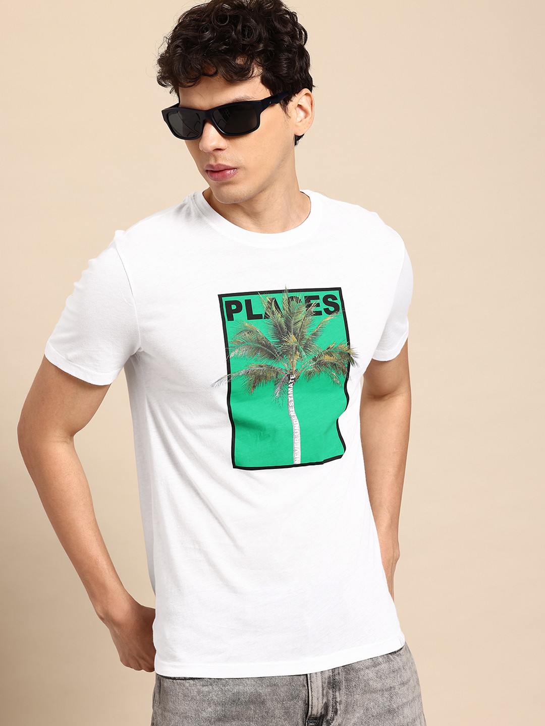 United Colors of Benetton Tropical Printed Pure Cotton T-shirt