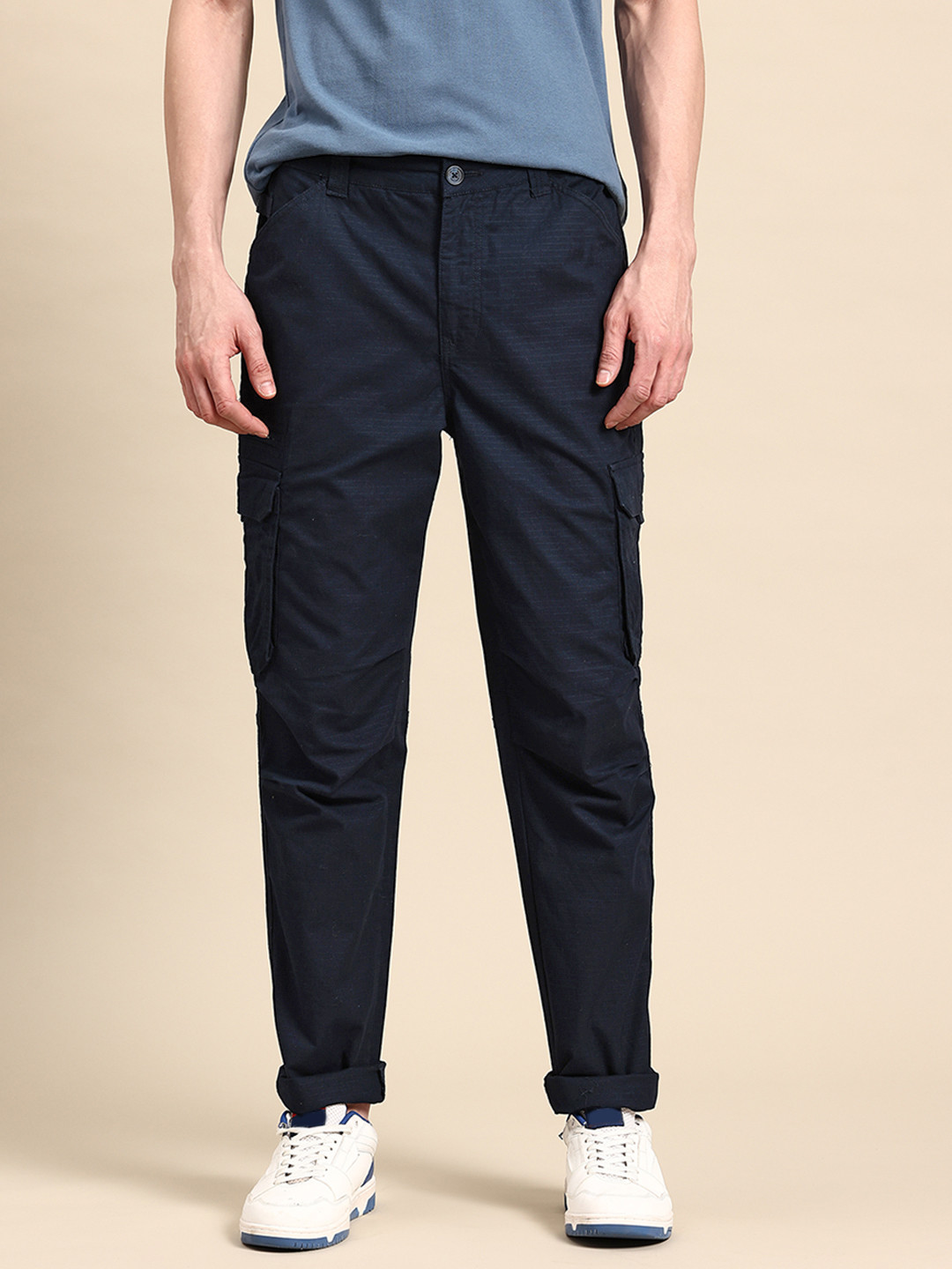 United Colors of Benetton Men Comfort Cargo Styles Regular Fit Trousers