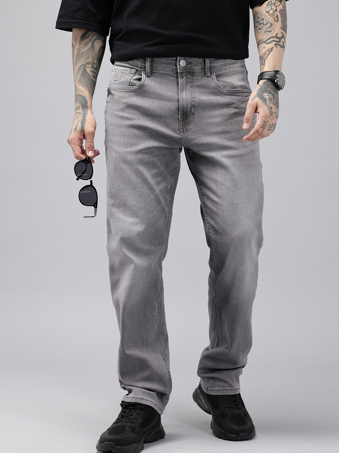 U.S. Polo Assn. Denim Co. Men Shawn Relaxed Fit Light Fade Stretchable Jeans