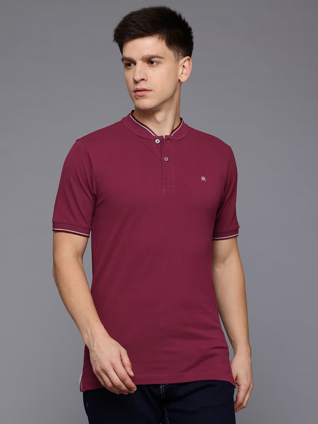 Raymond Henley Neck Pure Cotton Modern Fit T-shirt