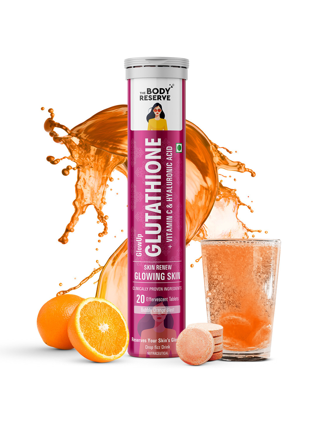 The Body Reserve Glutathione Vitamin C Tablets- 20 Tablets