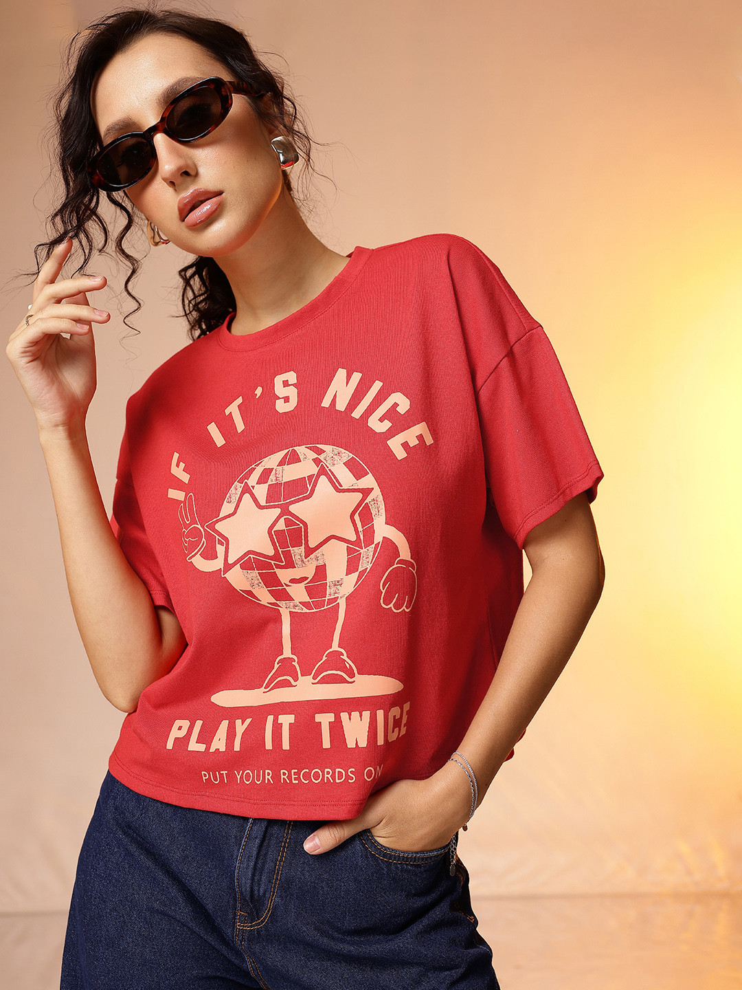 CORSICA Boxy Fit Graphic Printed T-shirt