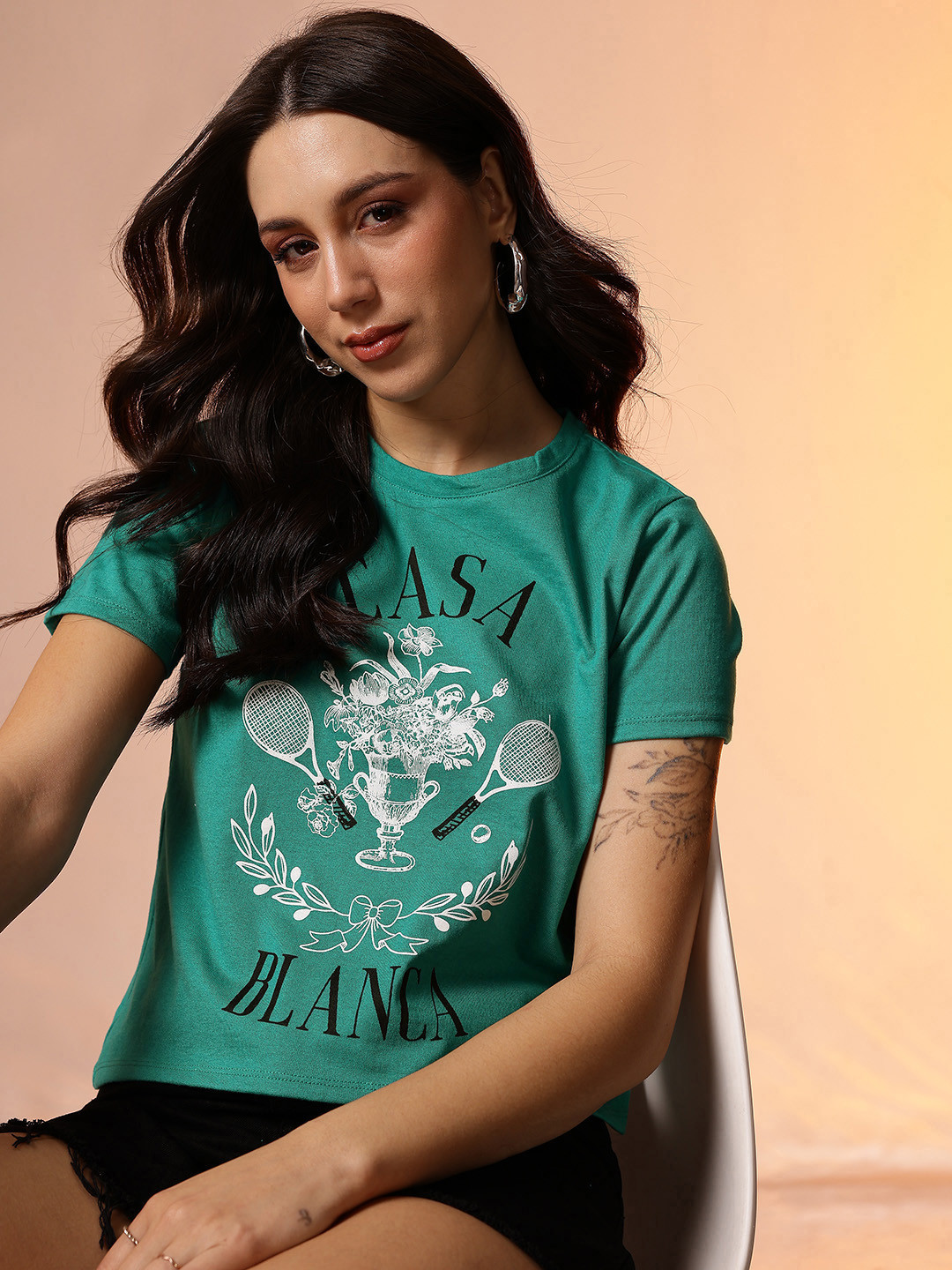 CORSICA Graphic & Typography Printed T-shirt