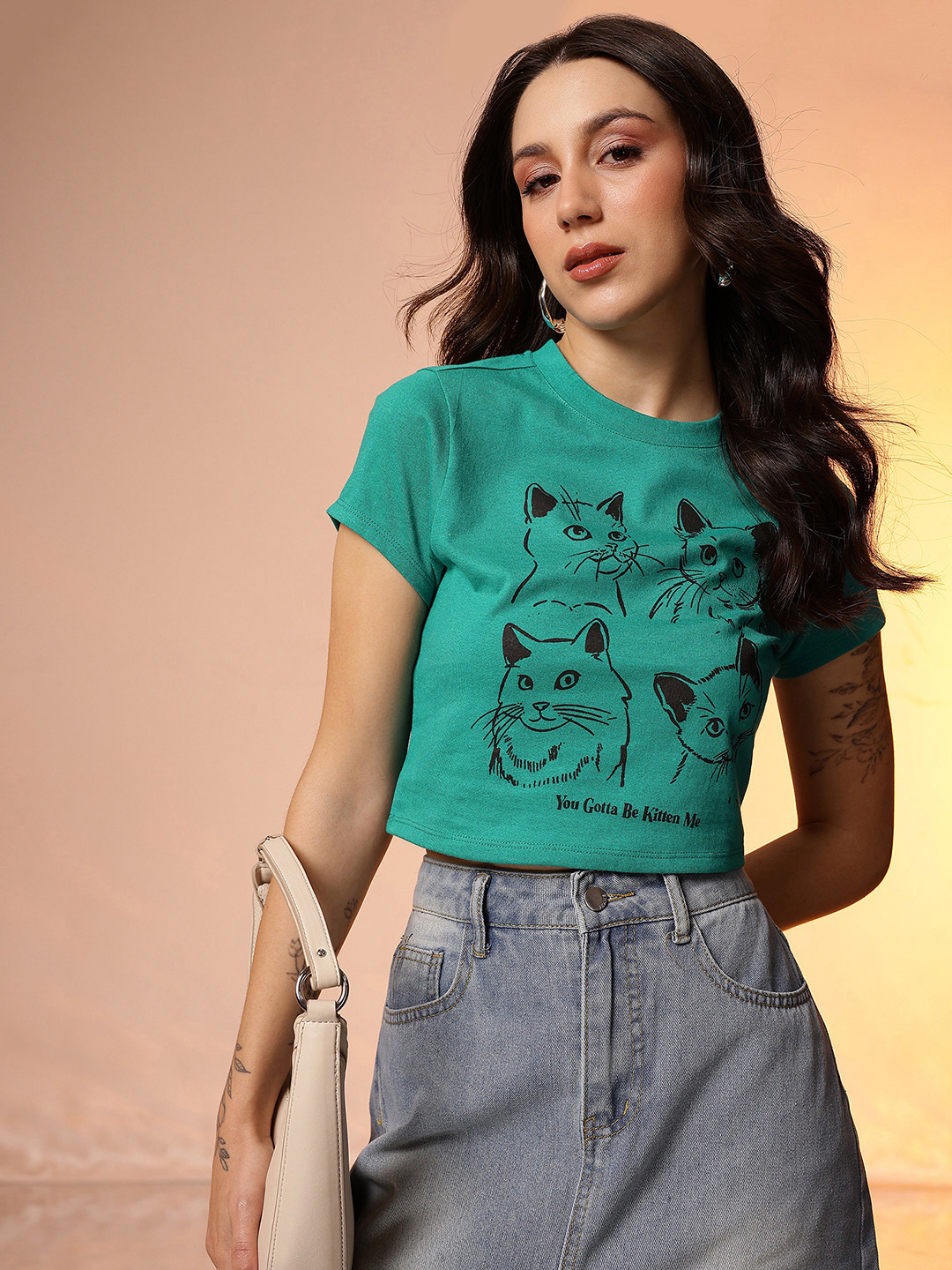 CORSICA Graphic Printed Crop T-shirt
