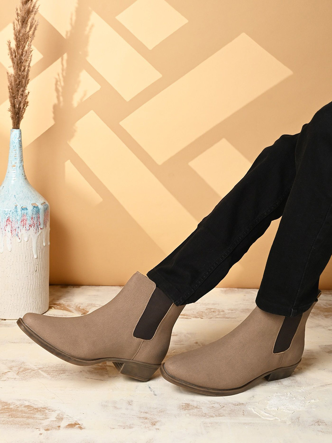 Roadster Men High Top Suede Chelsea Chukka Boots