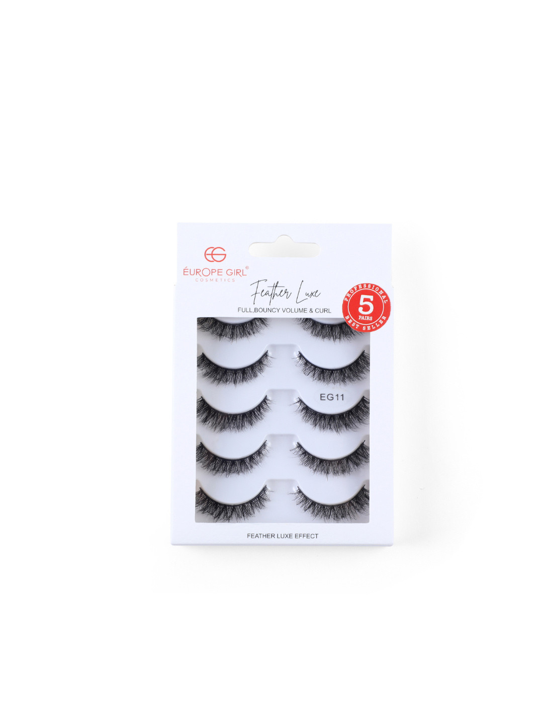 EUROPE GIRL Set Of 5  Pairs Feather Luxe Eyelashes- EG11