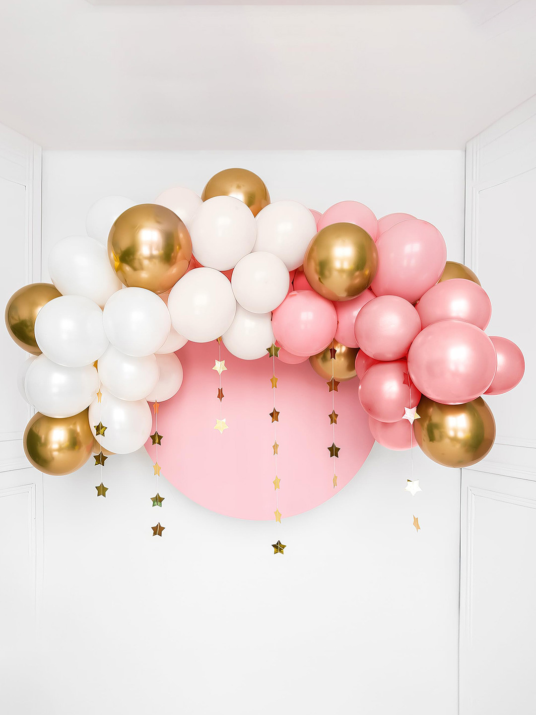 Special You 54-Pcs Pink & White Balloon Happy Birthday Dcor