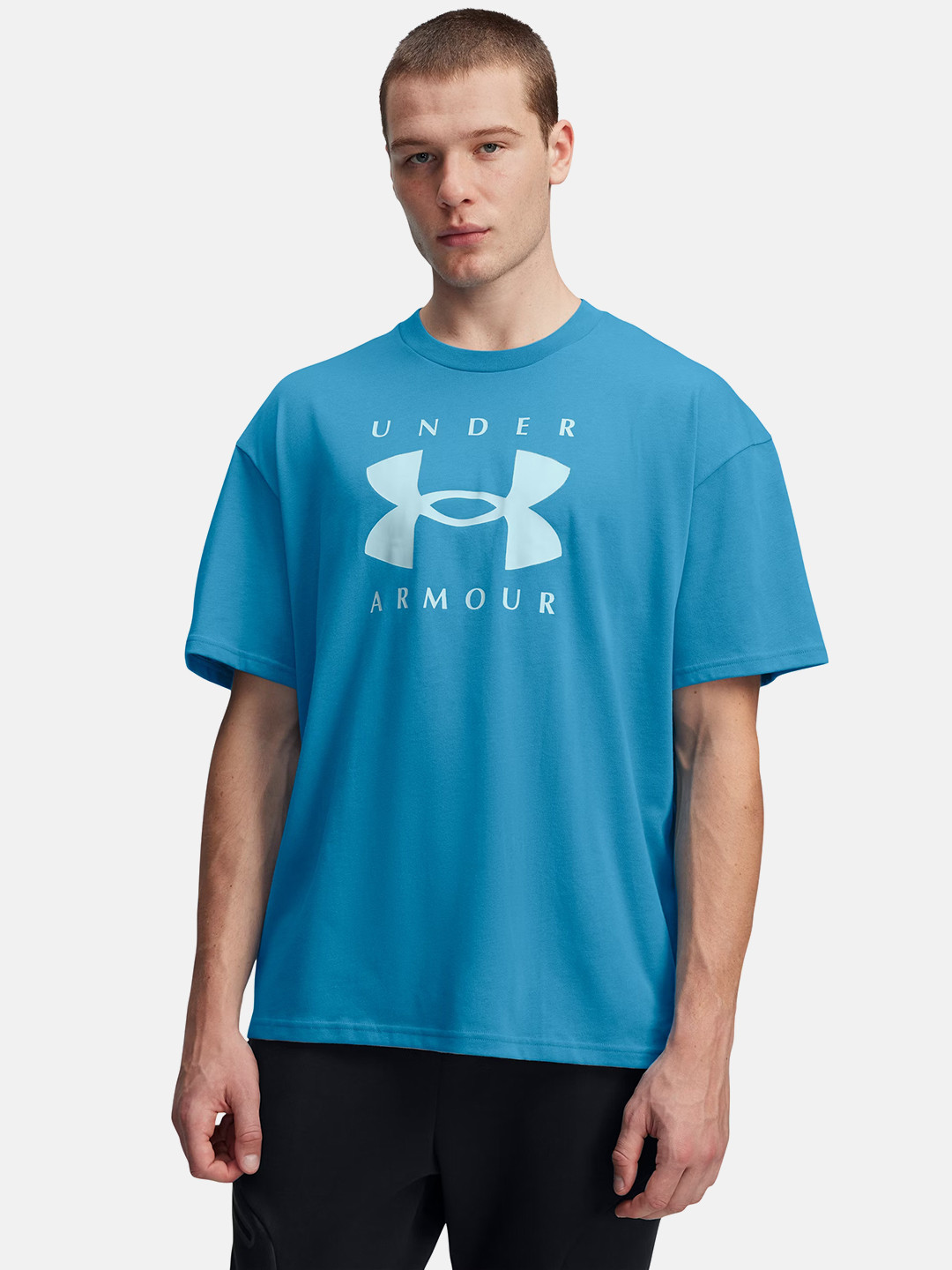 UNDER ARMOUR Oversized Fit Brand Logo Printed Training or Gym T-shirt