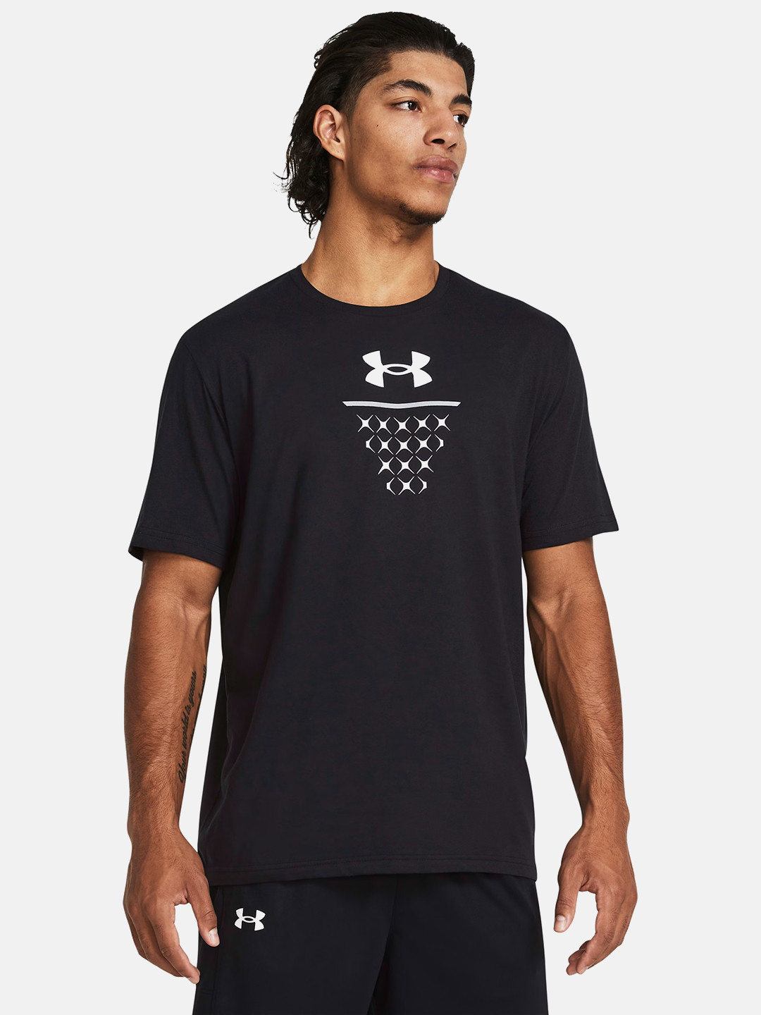 UNDER ARMOUR Relaxed Fit Brand Logo Printed Basketball T-shirt