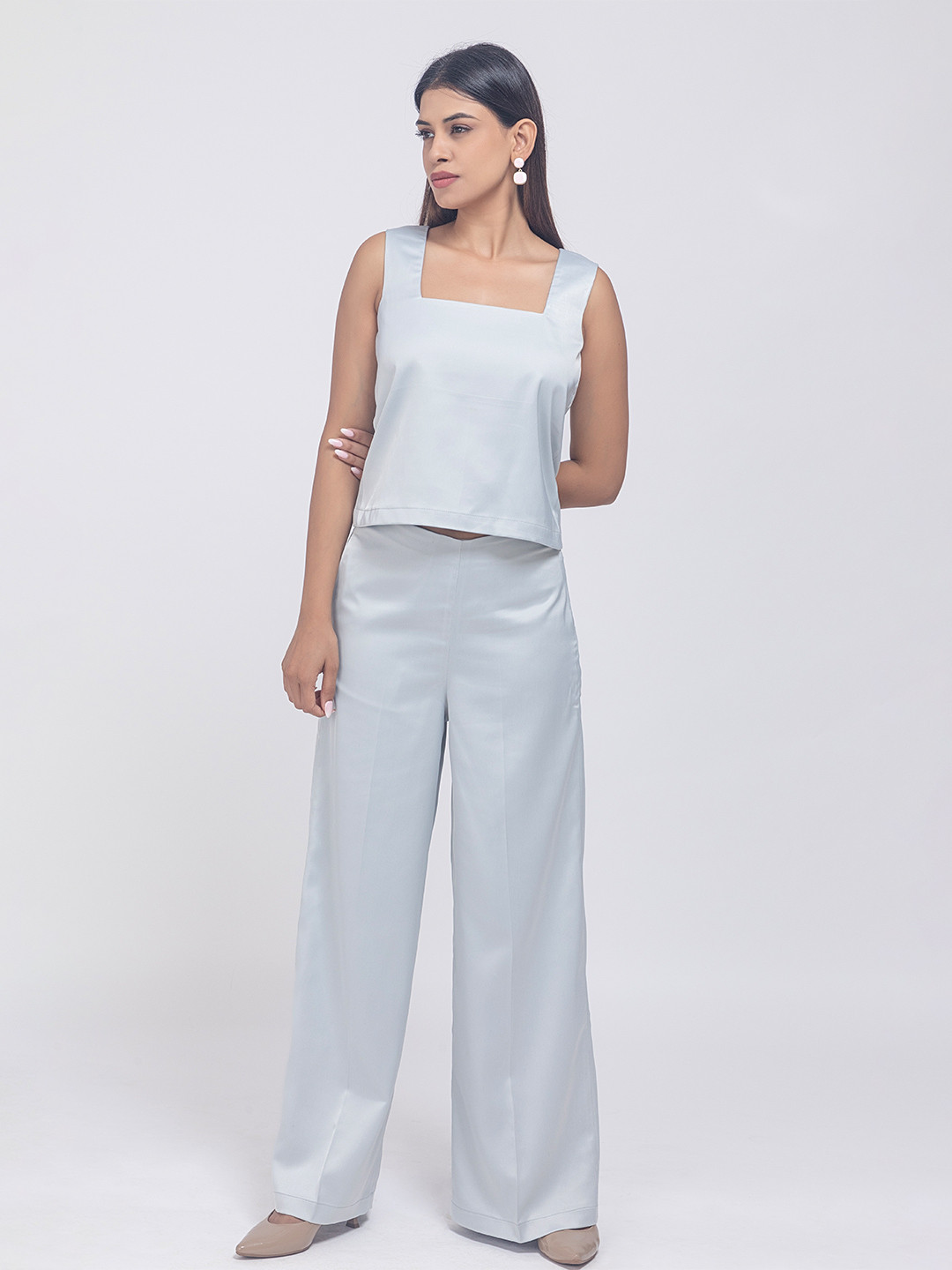 D'Almirah Square Neck Top With Trouser