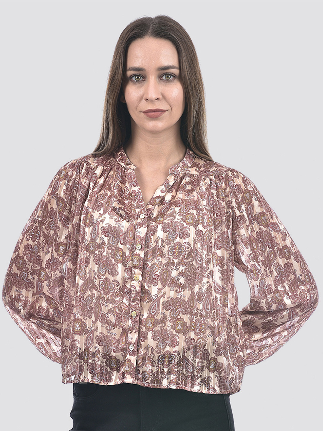 ONLY  Women Paisley Printed Shirt Style Top
