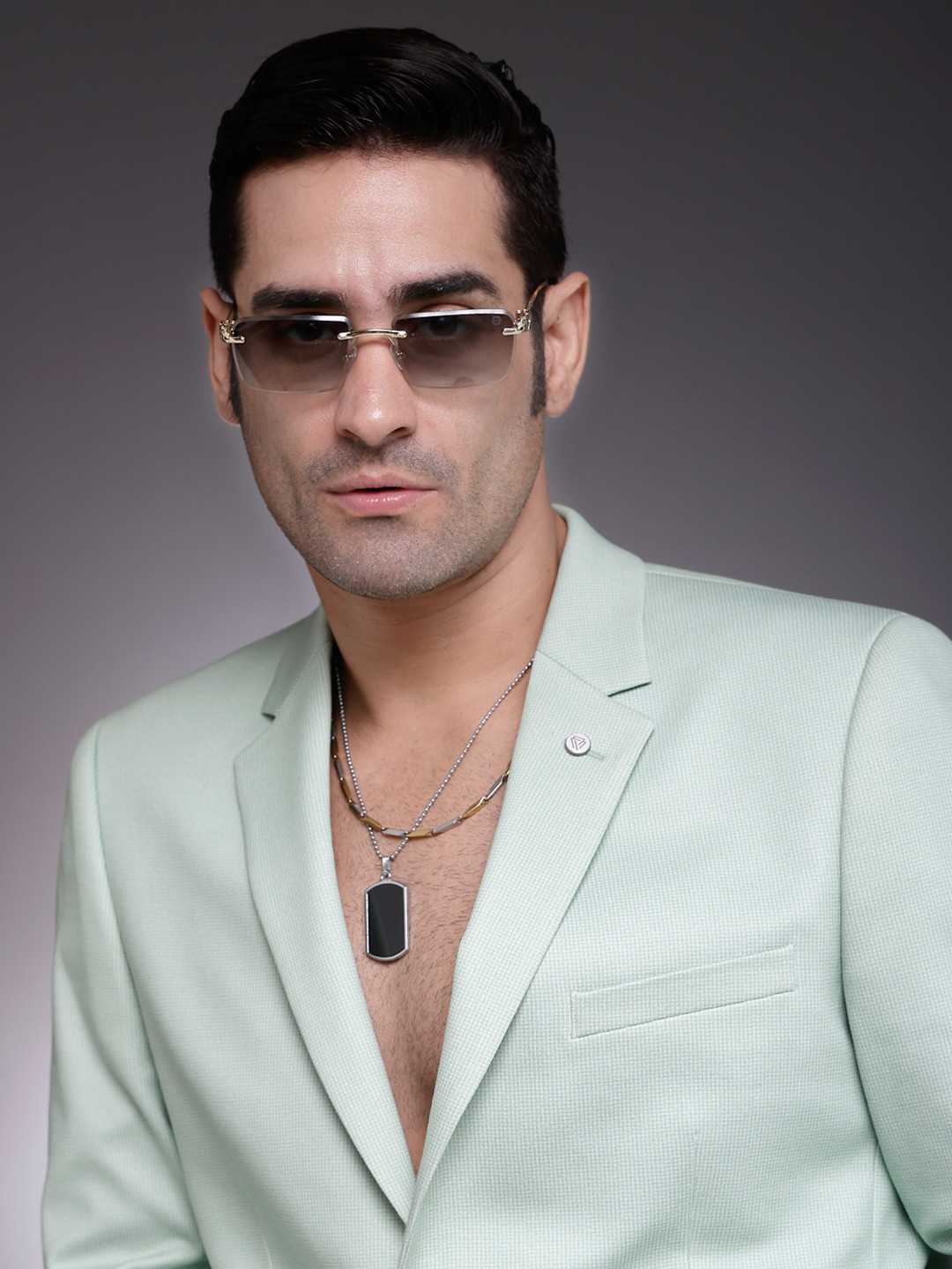 HASHTAG EYEWEAR Men Square Sunglasses with Polarised and UV Lens ICE-S2683-C3