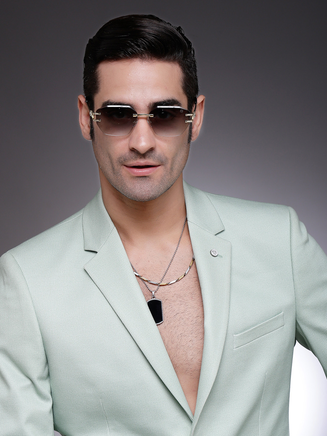 HASHTAG EYEWEAR Men Square Sunglasses with Polarised and UV Protected Lens ICE-S2733-C3