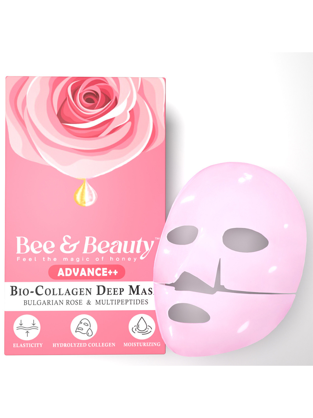 Bee & Beauty Advance + + Hydrating & Moisturizing Bio- Collagen Pink sheet Mask