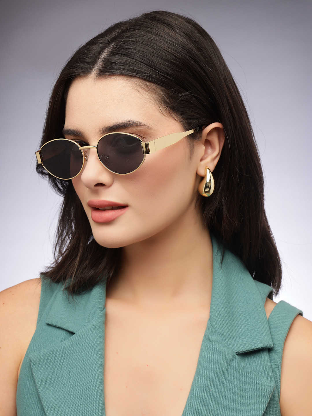 HASHTAG EYEWEAR Women Oval Sunglasses with UV Protected Lens D_VS 2301