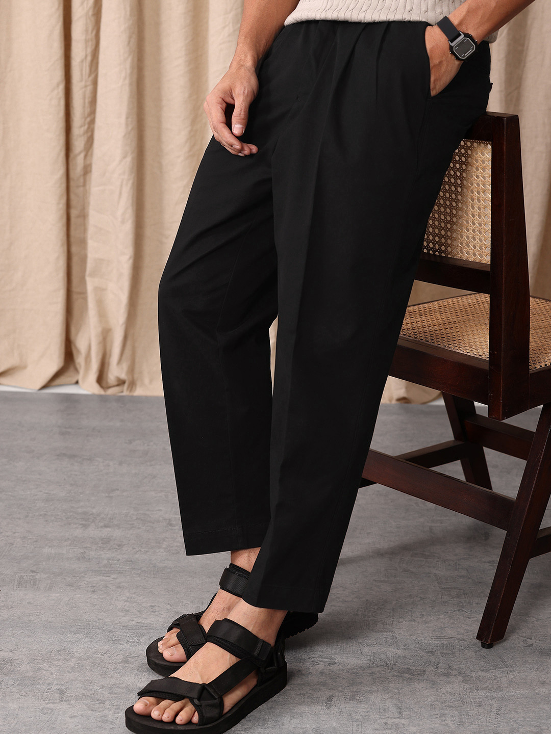 Mr Bowerbird Men Oversized Elephant Ankle Pleated Trousers