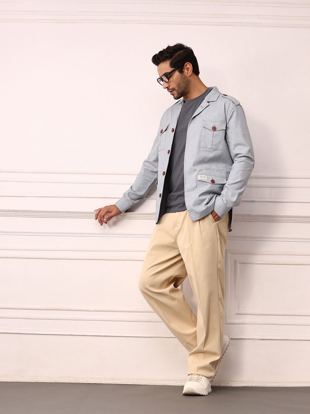 Mr Bowerbird Redloop Power Blazers Single-Breasted Tailored Fit Blazer with Shoulder Tabs