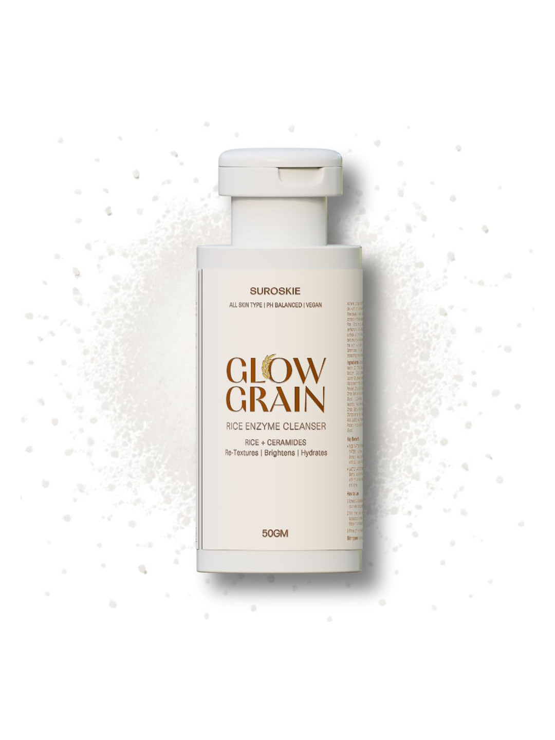 SUROSKIE Glow Grain Rice Enzyme Cleanser For Glowing & Hydrated Skin 50g