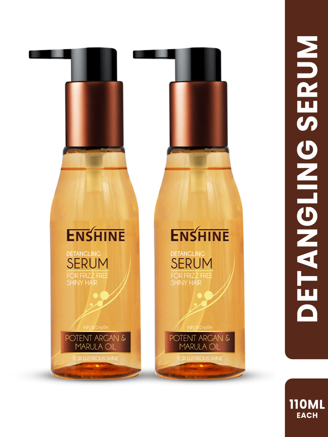 ENSHINE Set Of 2 Hair Serum With Argan & Marula Oil - 110 ml