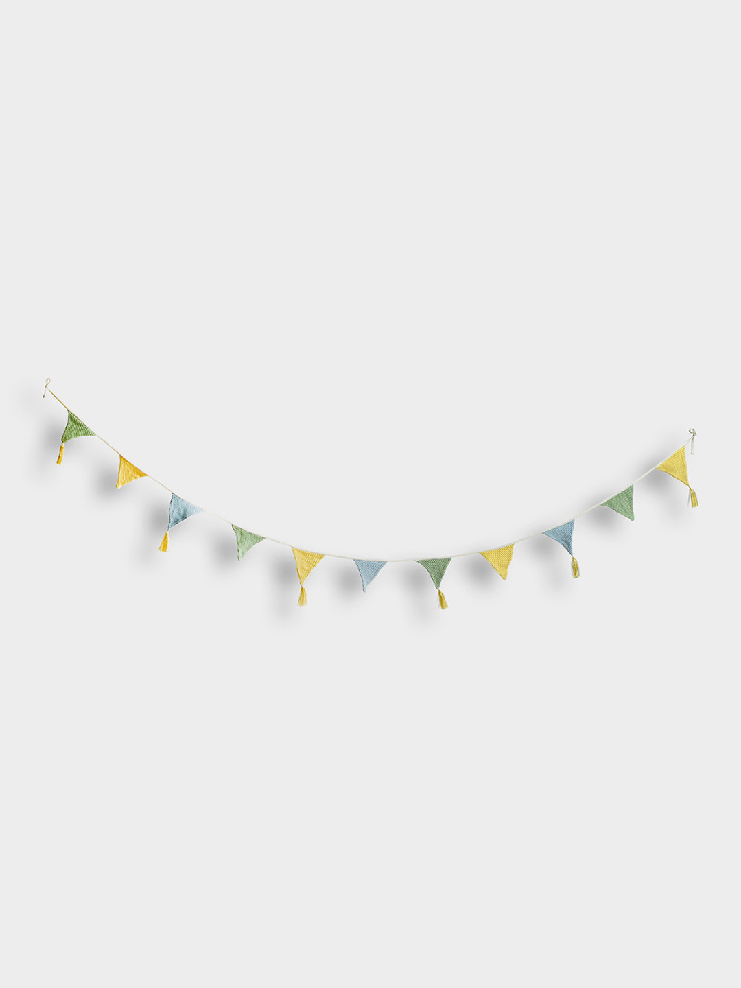 MiArcus 100% Cotton Knitted Triangle Bunting for Newborn Baby Nursery Wall Decor - Multi