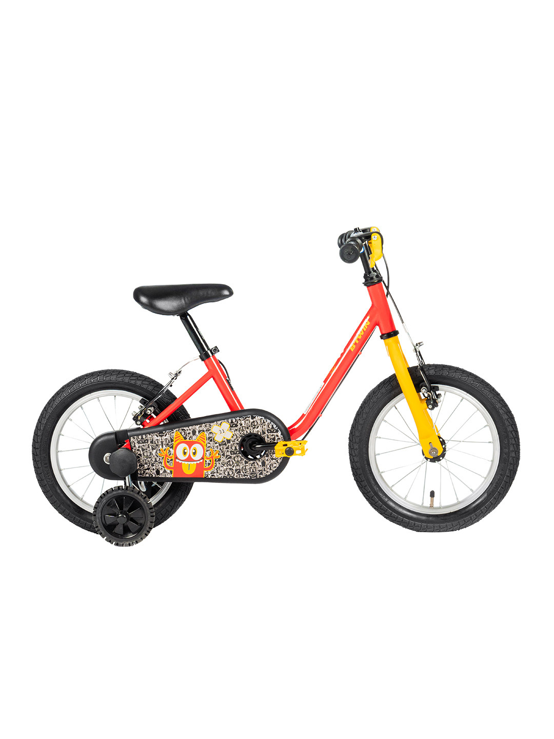 Decathlon  Kids Mini Monster Printed 14 Inch Cycle With Balance Wheel - 3-4Years