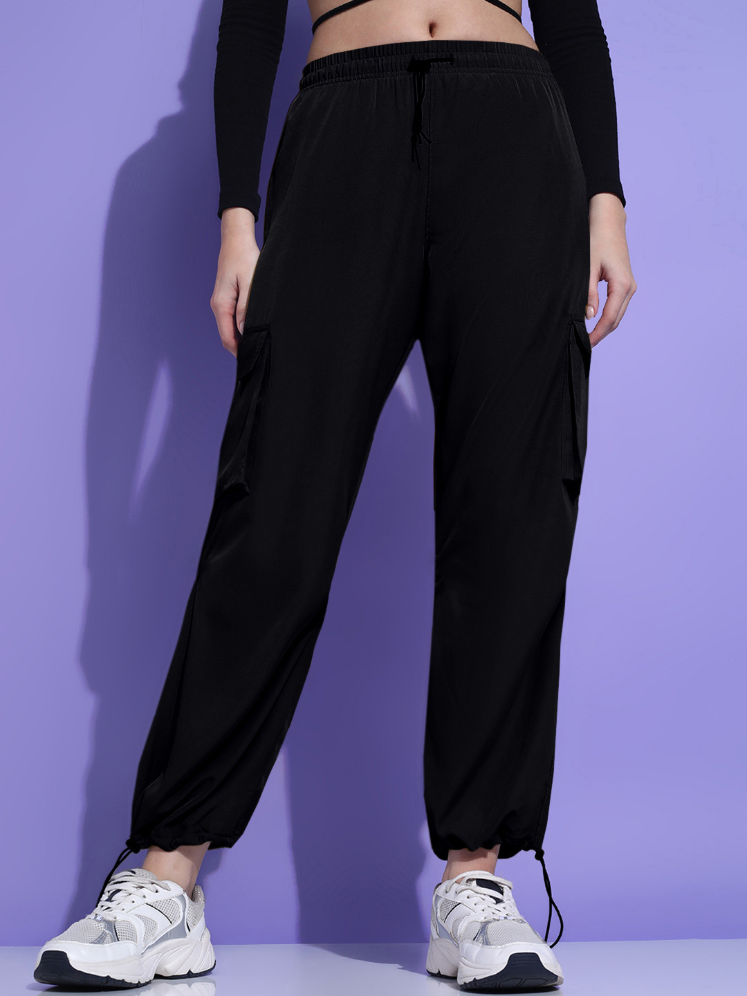 The Roadster Lifestyle Co Baggy Fit Parachute Trousers
