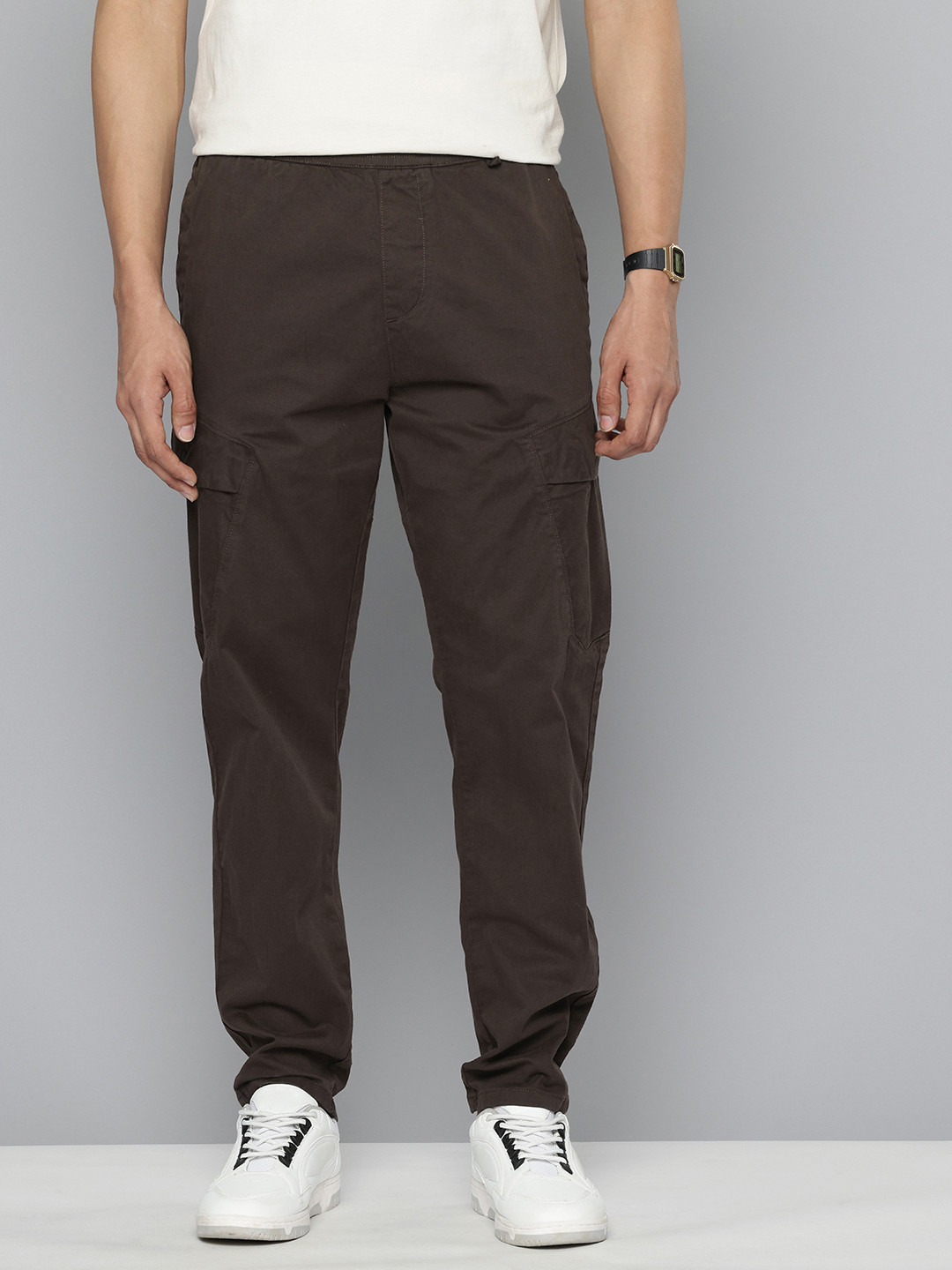 Flying Machine Men Relaxed Cargo Slim Fit Trousers