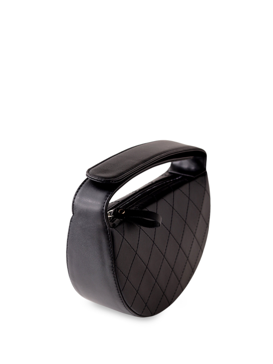 RIVR Women Solid Half Moon Leather Handheld Bag
