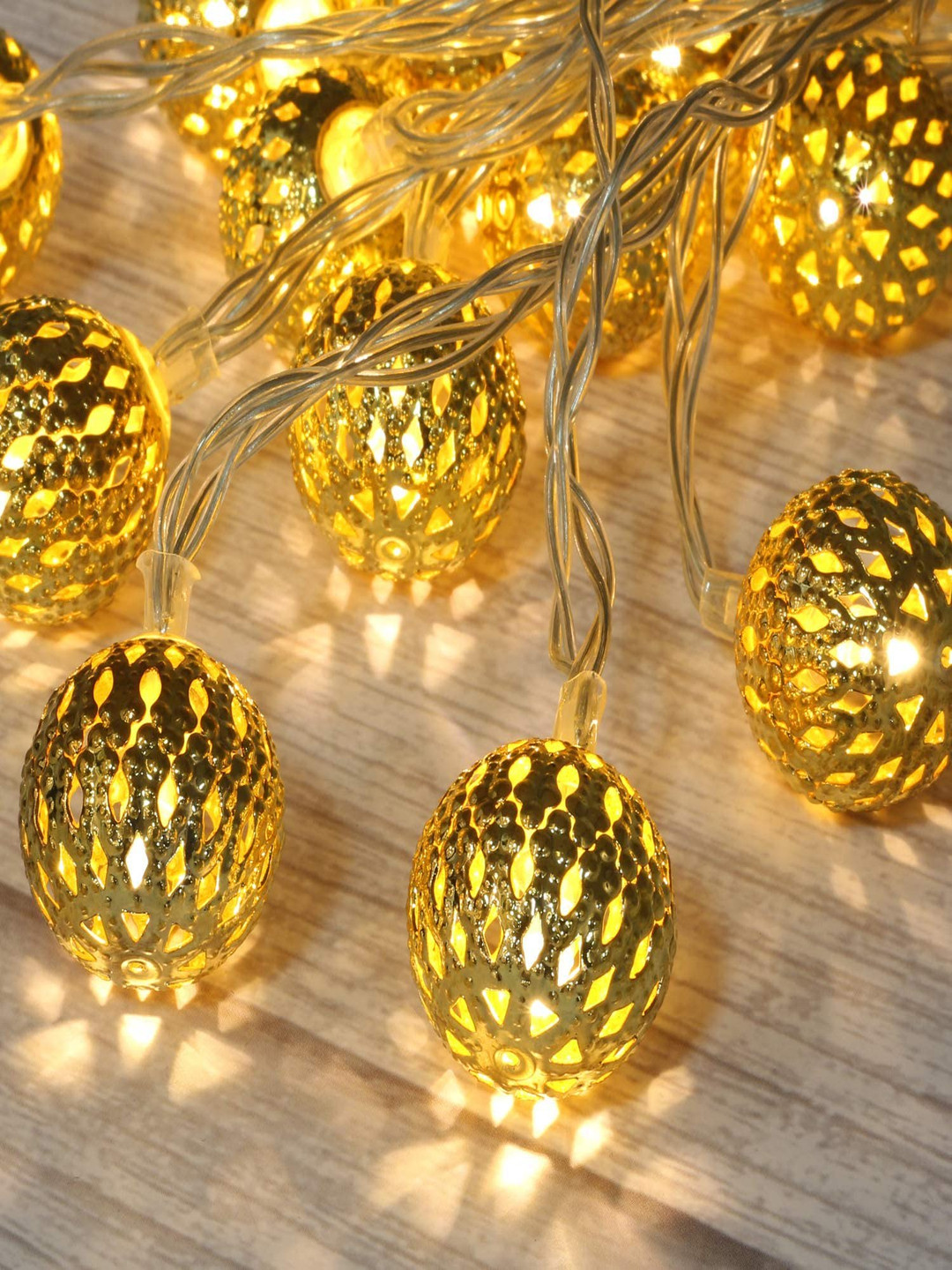 Amfin Gold-Toned Decoration Moon Shape Christmas Tree Balls
