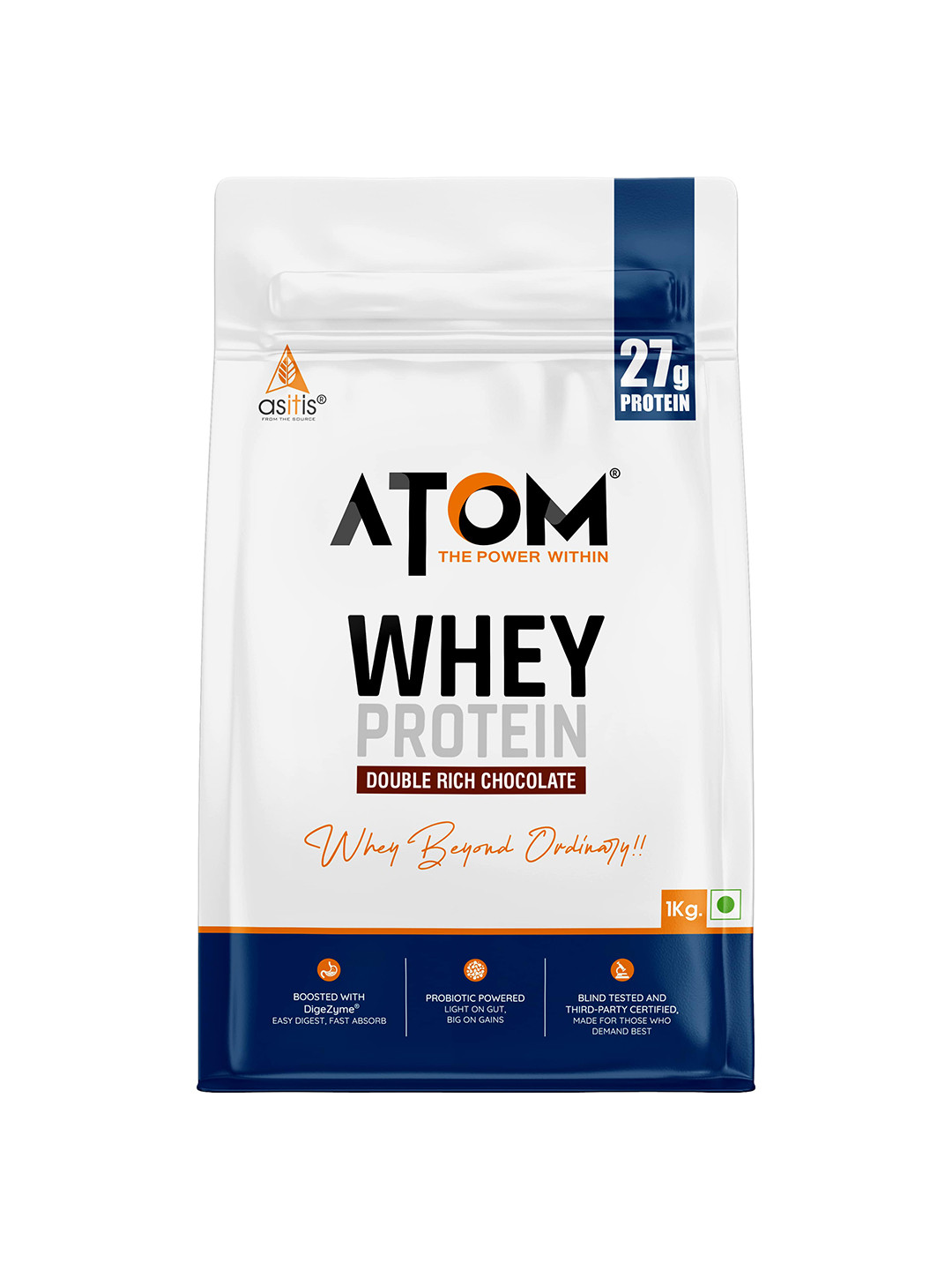 AS-IT-IS Nutrition Whey Protein With Digestive Enzymes -  Double Rich Chocolate - 1 kg