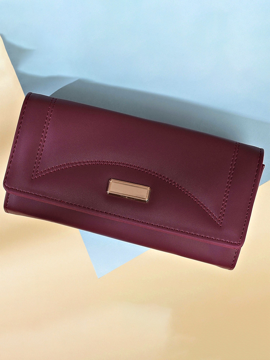 MR. RAAQ Creation Women Textured Two Fold Wallet with Passport Holder