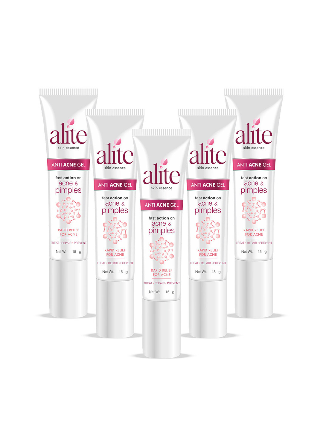 Alite Skin Essence Set Of 5 Anti Acne Gel With Tea Tree & Neem Oil - 15 g Each