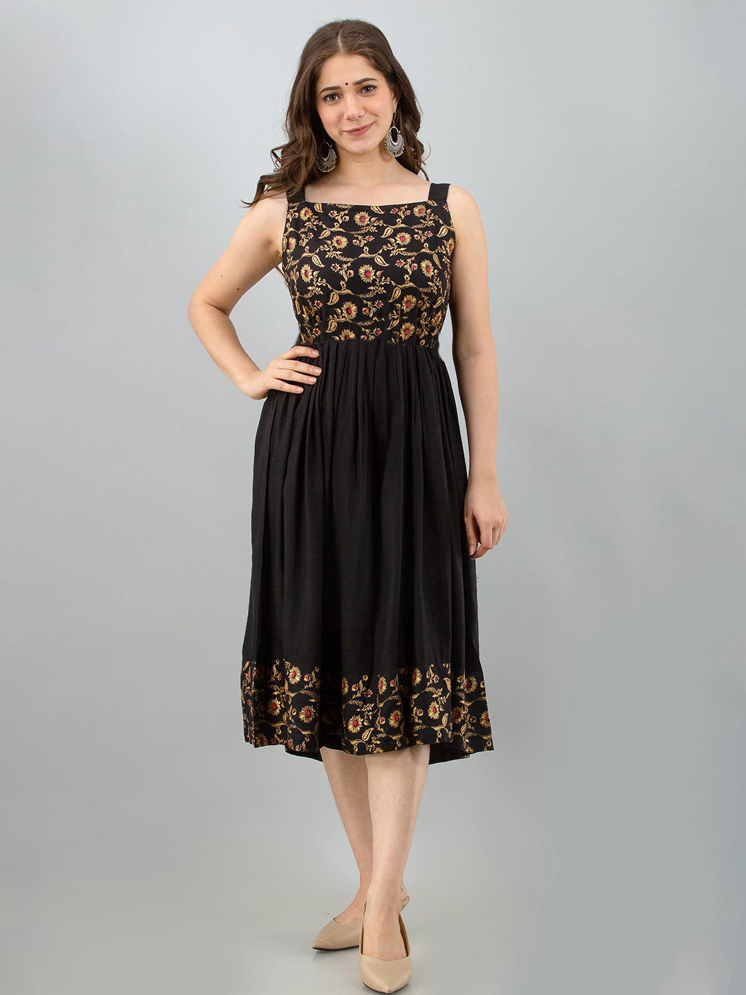 Shedika Floral Printed Fit & Flare Dress