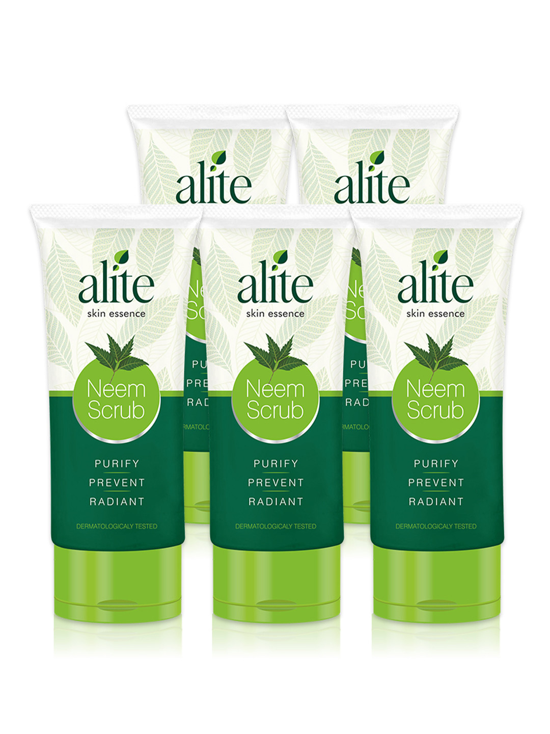 Alite Set Of 5 Neem Scrub With Cucumber & Aloe Vera Extract - 70 g Each