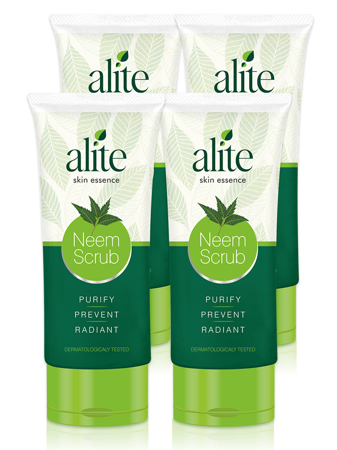 Alite Set Of 4 Neem Scrub For Purifying Skin With Aloevera - 70 g Each