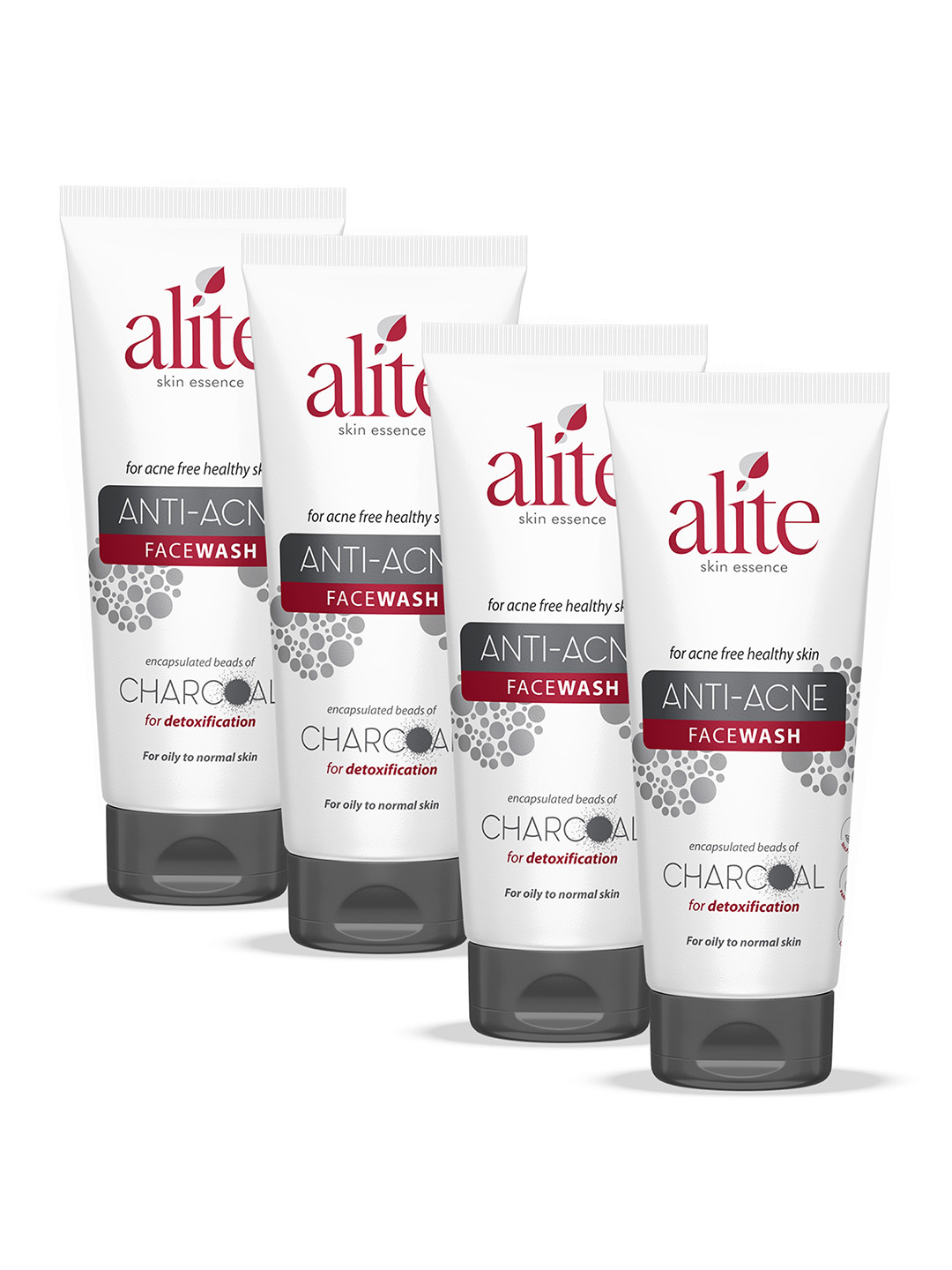 Alite Set Of 4 Skin Essence Anti Acne Charcoal Face Wash - 70 g Each