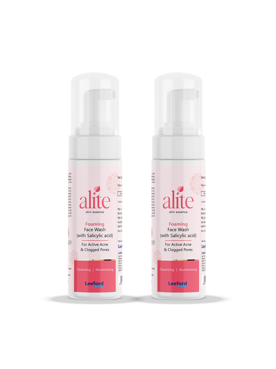 Alite Set Of 2 Skin Essence Deep Cleansing Foaming Face Wash For Active Acne -60 ml Each