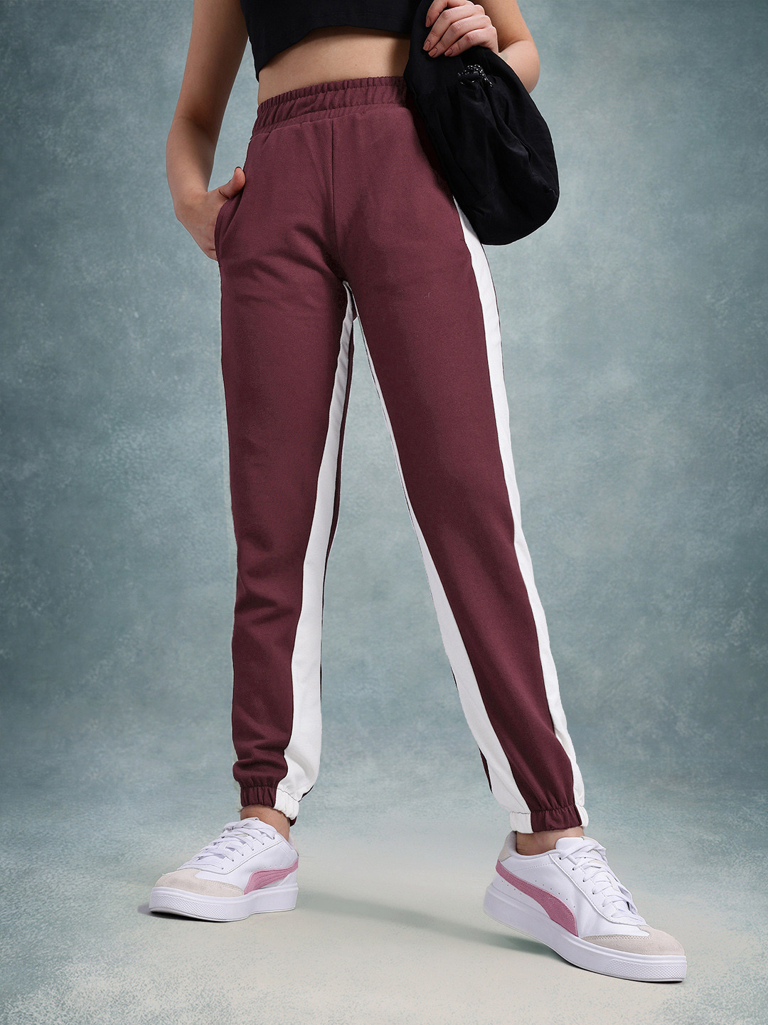 The Roadster Lifestyle Co. Women Striped Joggers