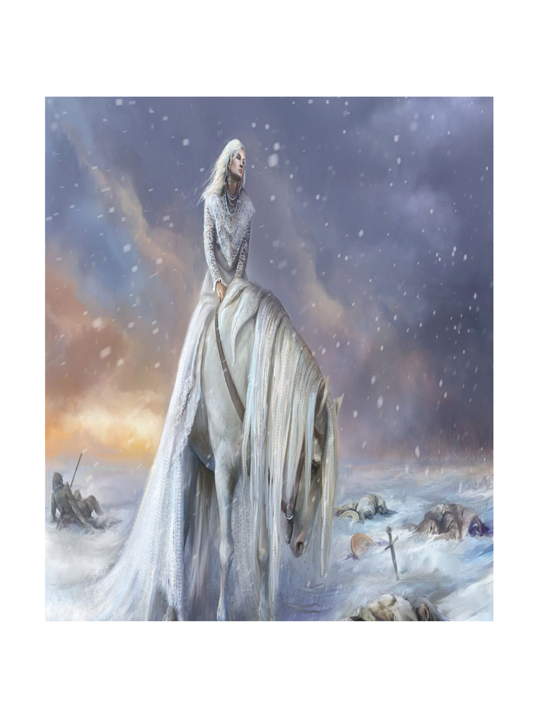 Inephos Unframed Canvas Rectangle Paintings Wall Art -35.82 x 24 .01In