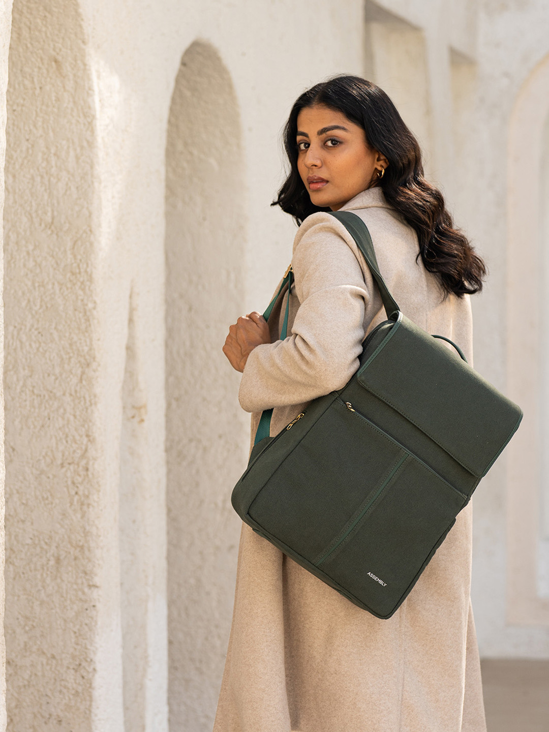 Assembly Iris Womes's Green Premium Laptop Bag fits upto 15.6 inch laptop