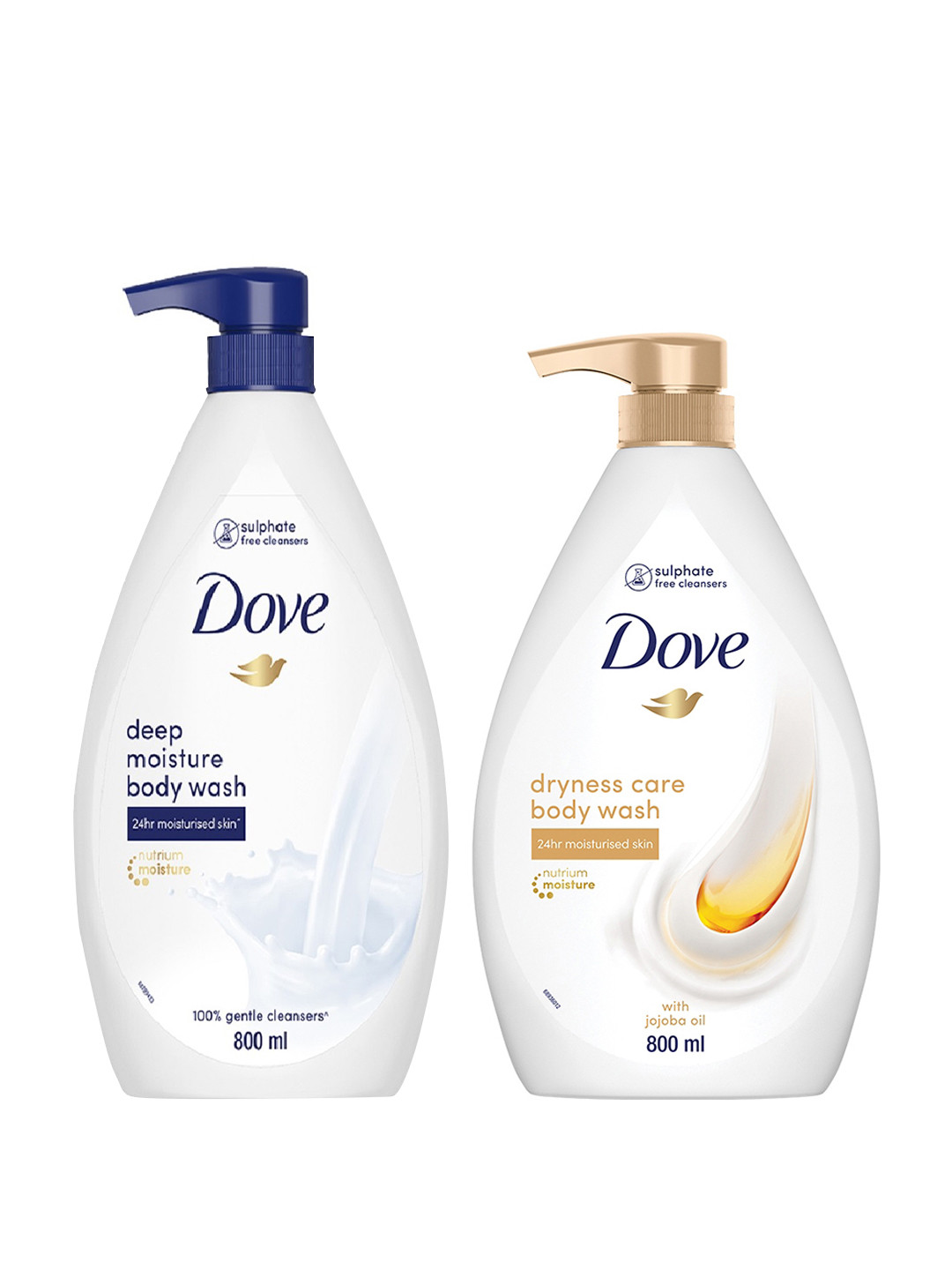 Dove Set of Deep Moisture & Dryness Care Body Wash - 800 ml each
