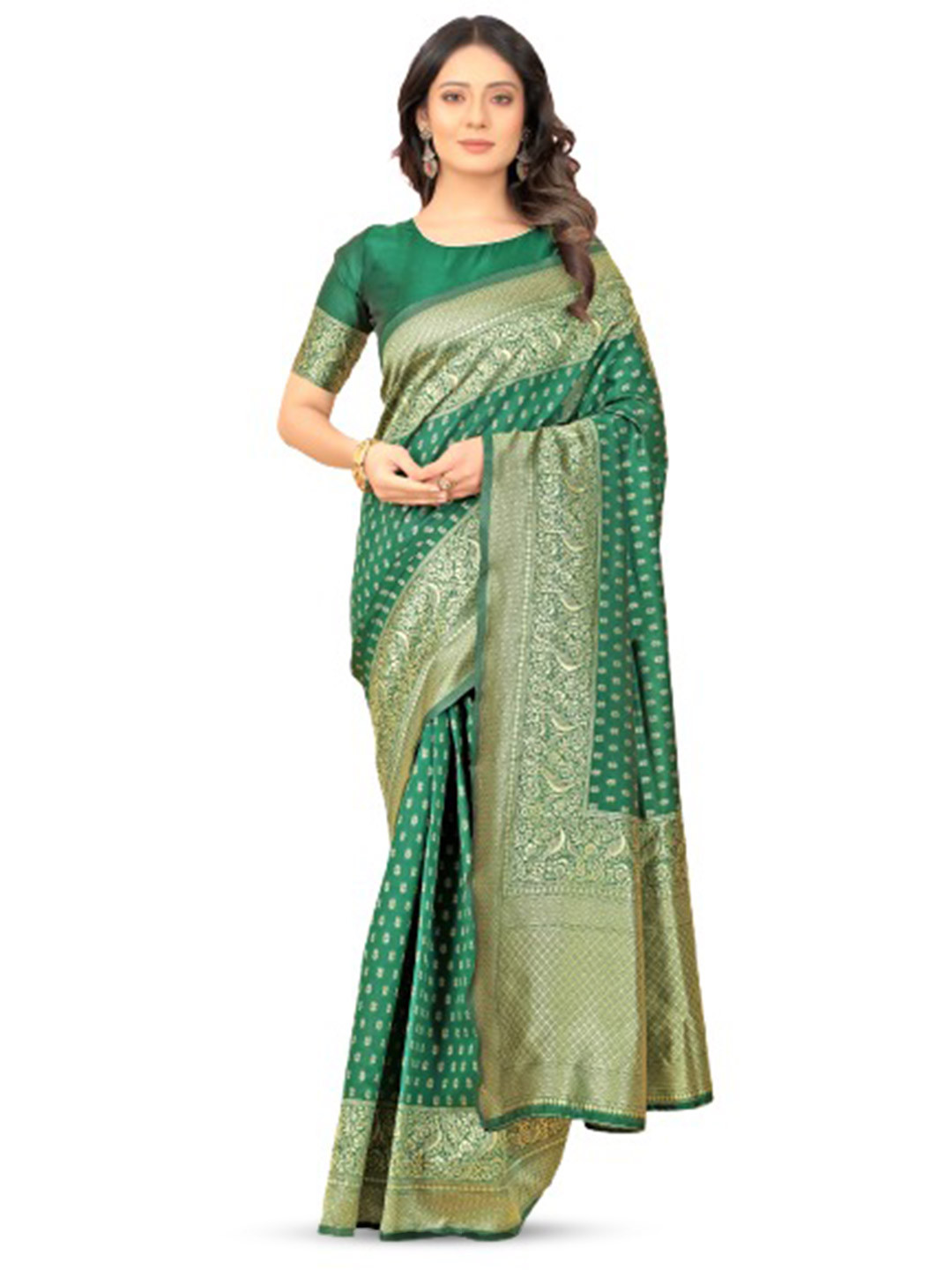 WATAY Woven Design Zari Art Silk Banarasi Saree